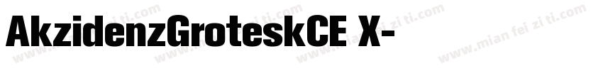 AkzidenzGroteskCE X字体转换